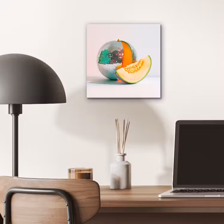 Disco - Discobal - Meloen - Pastel aluminium wit klein -sfeer5