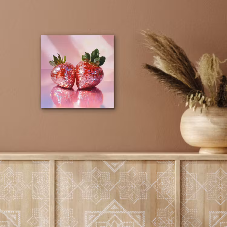 Disco - Fruit - Glitter - Strawberry aluminium wit klein -sfeer4