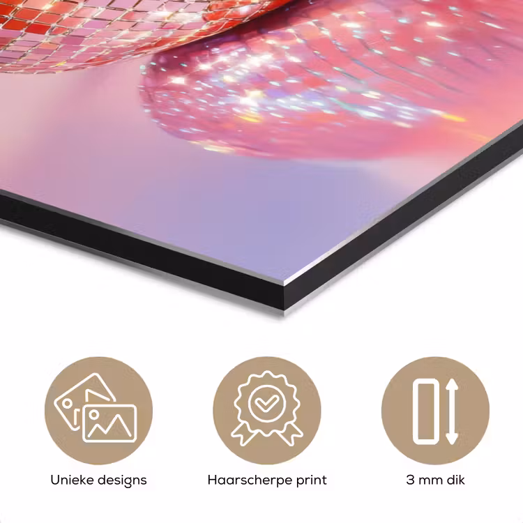 Disco - Fruit - Glitter - Strawberry aluminium wit klein -closeup_NL
