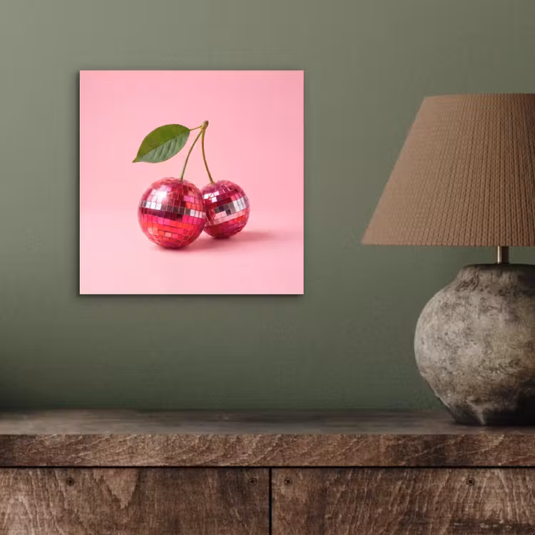 Disco - Kersen - Roze aluminium wit klein -sfeer2