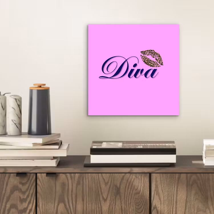 Diva - Lip - Panterprint - Roze aluminium wit klein -sfeer1