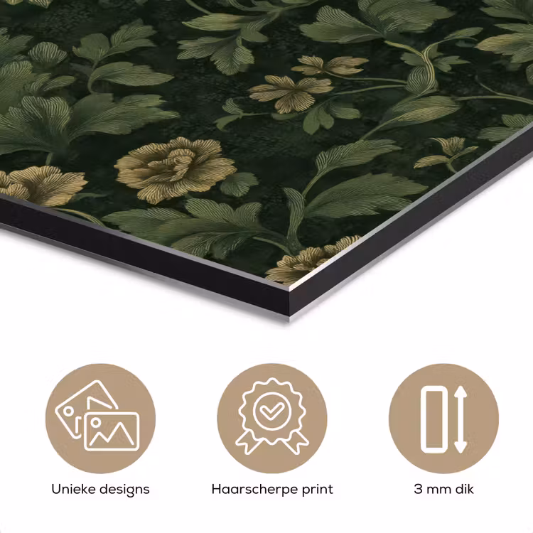 Donker - Groen - Goud - Botanisch aluminium wit klein 46 -closeup_NL