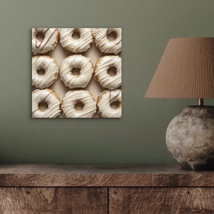 Donuts - Chocolade - Wit - Beige aluminium wit klein -sfeer2