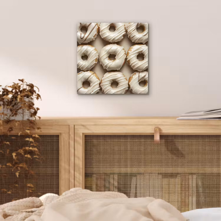 Donuts - Chocolade - Wit - Beige aluminium wit klein -sfeer3