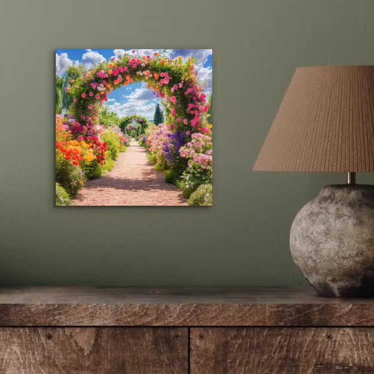 Doorkijk - Bloemen - Kleurrijk - Natuur aluminium wit klein -sfeer2