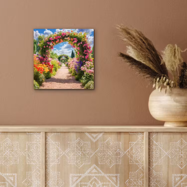 Doorkijk - Bloemen - Kleurrijk - Natuur aluminium wit klein -sfeer4