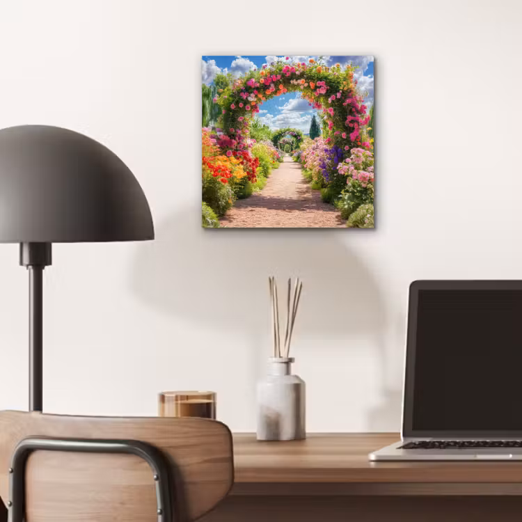 Doorkijk - Bloemen - Kleurrijk - Natuur aluminium wit klein -sfeer5