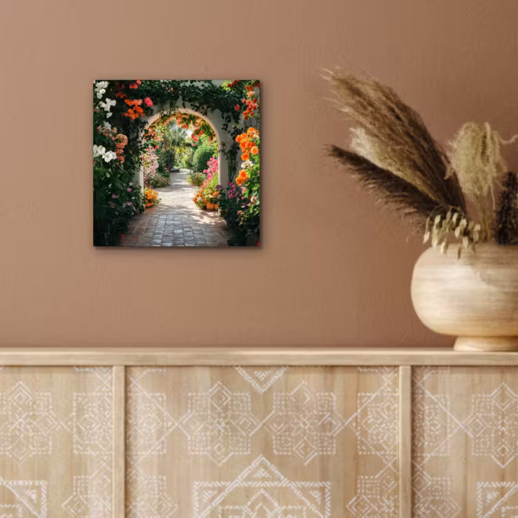 Doorkijk - Bloemen - Natuur - Bloementuin aluminium wit klein -sfeer4
