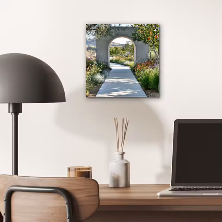 Doorkijk - Pad - Beton - Landschap aluminium wit klein -sfeer5