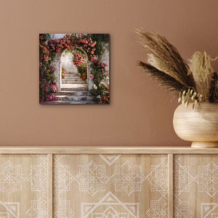 Doorkijk - Rozen - Vintage - Poort aluminium wit klein -sfeer4