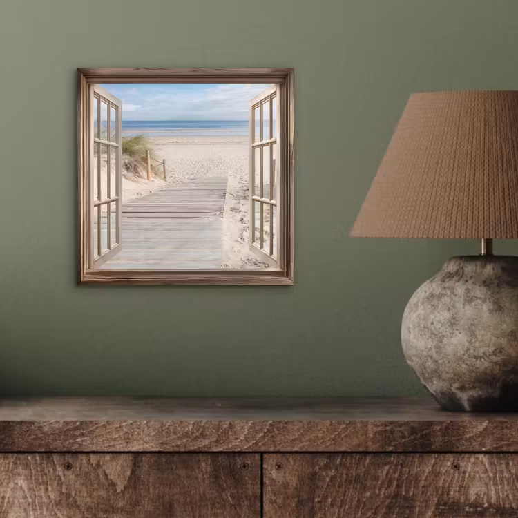 Doorkijk - Strand - Duinen - Pad - Landschap aluminium wit klein -sfeer2