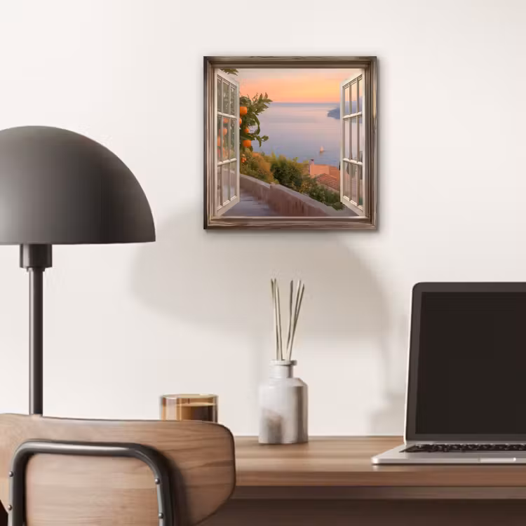 Doorkijk - Uitzicht - Meer - Landschap aluminium wit klein -sfeer5