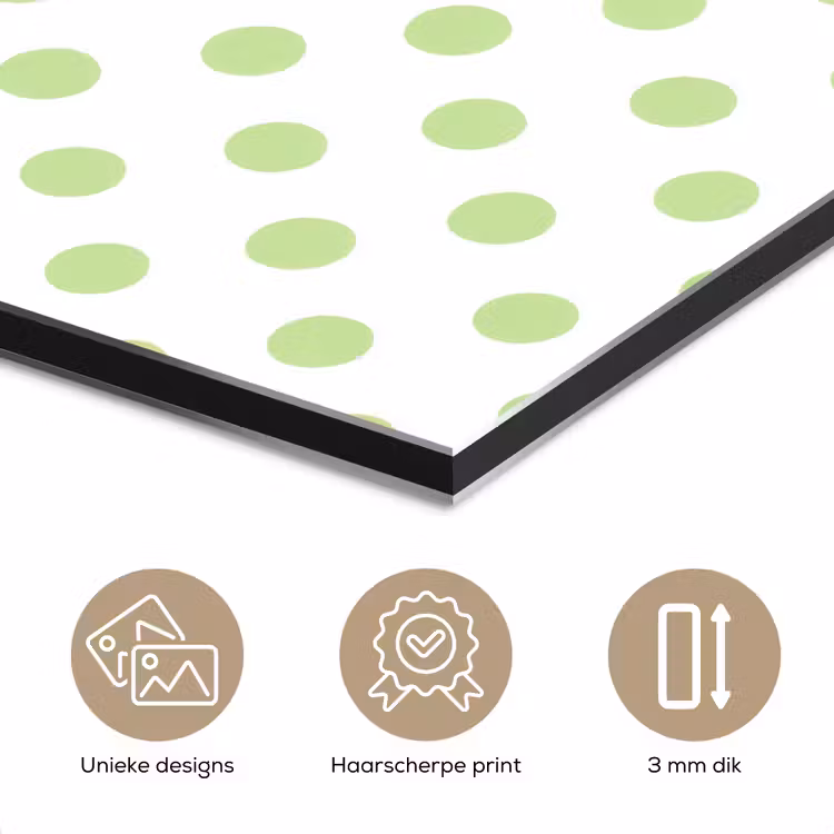 Dots - Klassiek - Groen aluminium wit klein 46 -closeup_NL