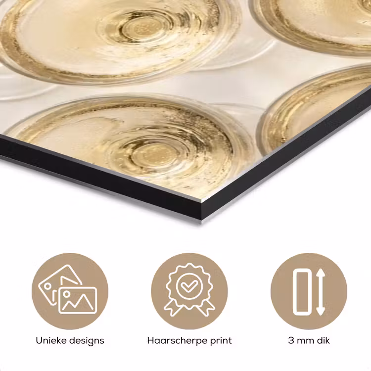 Drank - Glazen - Feest - Goud aluminium wit klein -closeup_NL