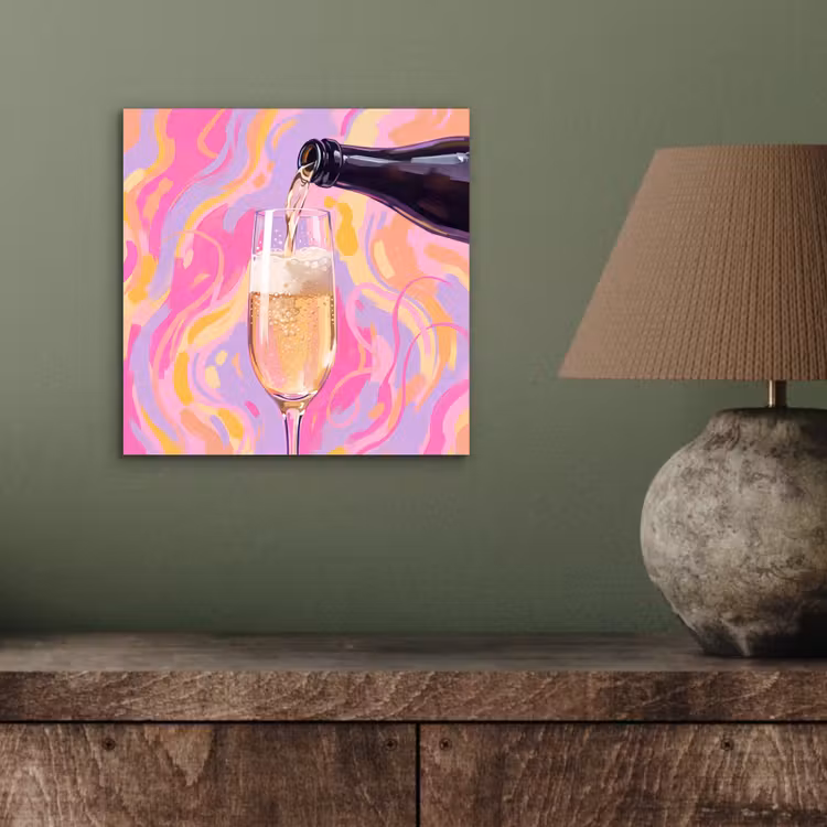 Drank - Inschenken - Feest - Abstract - Roze aluminium wit klein -sfeer2