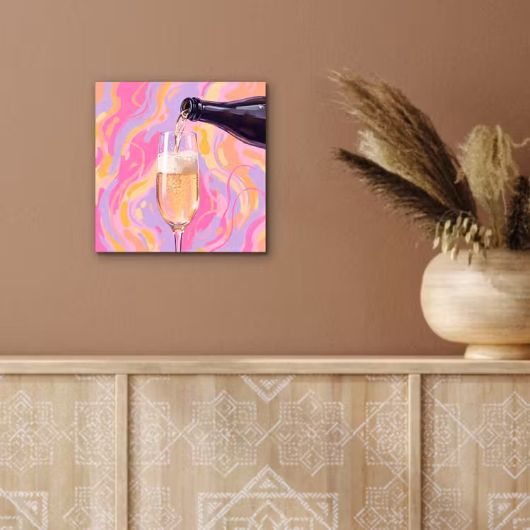 Drank - Inschenken - Feest - Abstract - Roze aluminium wit klein -sfeer4