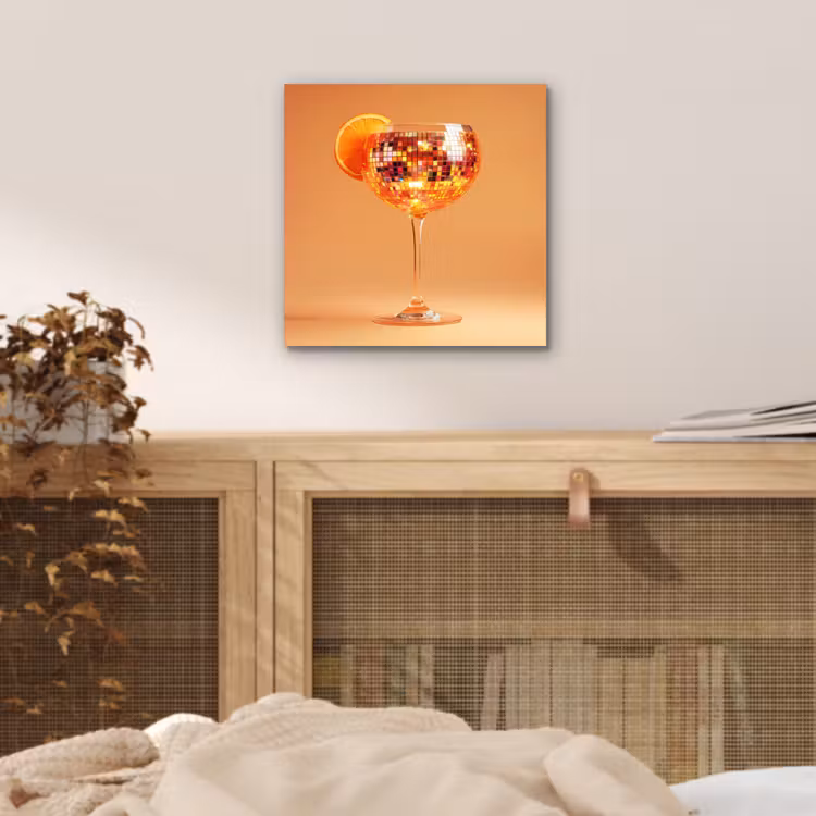 Drank - Oranje - Glitter - Disco aluminium wit klein -sfeer3