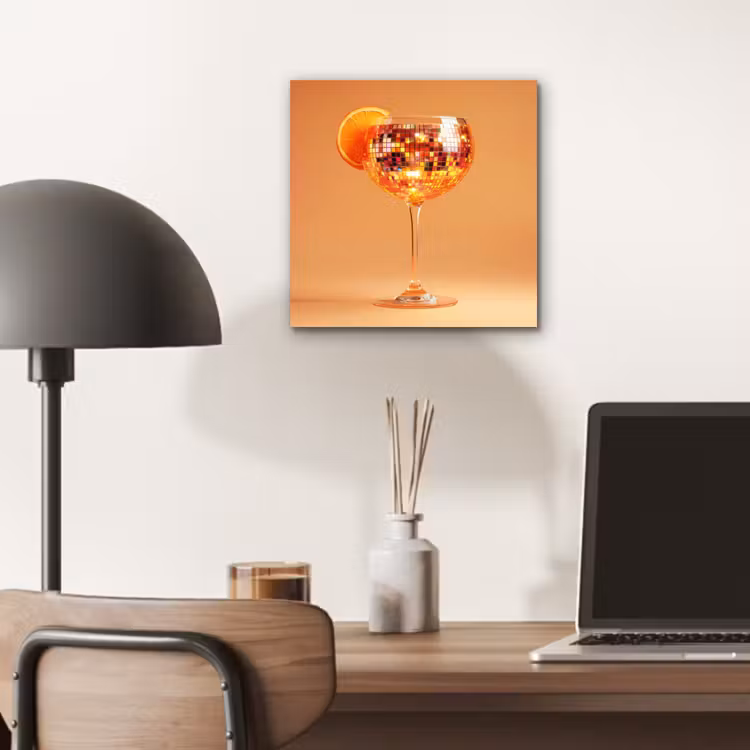 Drank - Oranje - Glitter - Disco aluminium wit klein -sfeer5