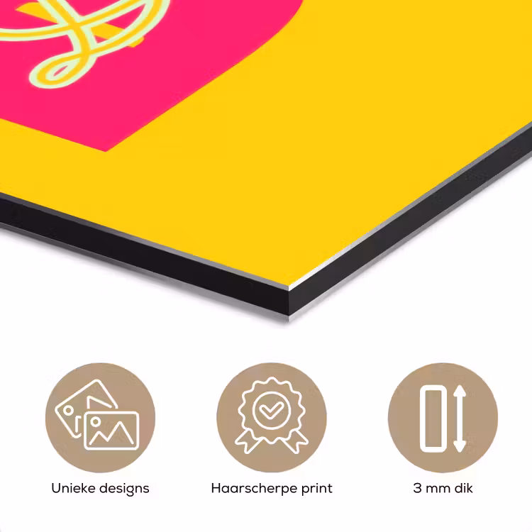 Dream big - Geel - Roze aluminium wit klein -closeup_NL