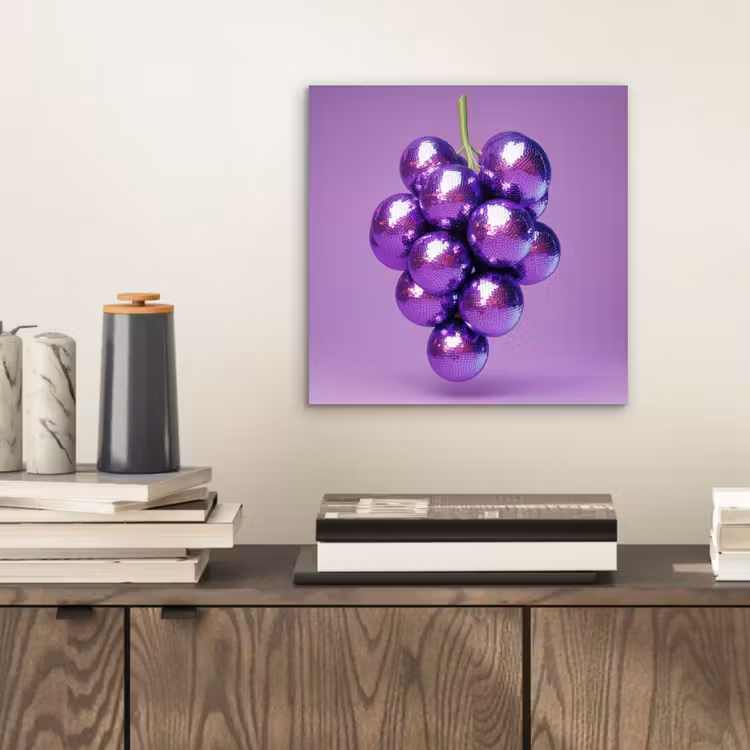 Druif - Disco - Glitter - Paars aluminium wit klein -sfeer1