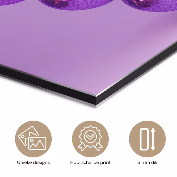 Druif - Disco - Glitter - Paars aluminium wit klein -closeup_NL