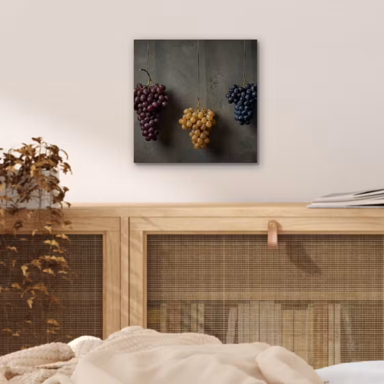 Druiven - Kleurrijk - Muur aluminium wit klein -sfeer3