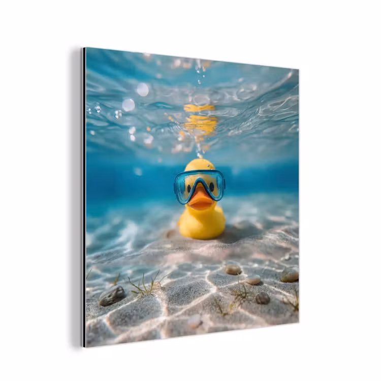 Duikbril - Eend - Water aluminium wit klein -3d