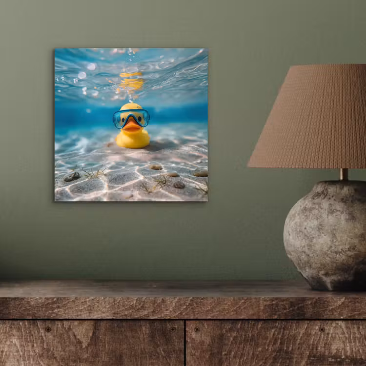 Duikbril - Eend - Water aluminium wit klein -sfeer2
