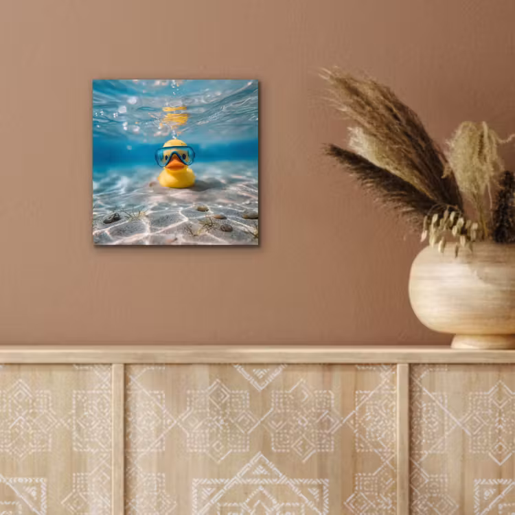Duikbril - Eend - Water aluminium wit klein -sfeer4