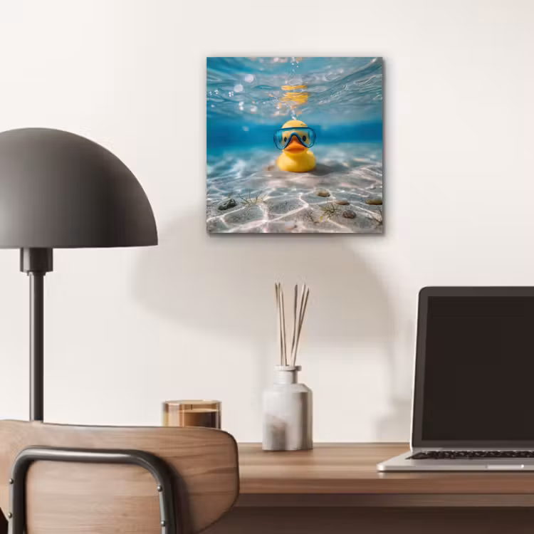 Duikbril - Eend - Water aluminium wit klein -sfeer5