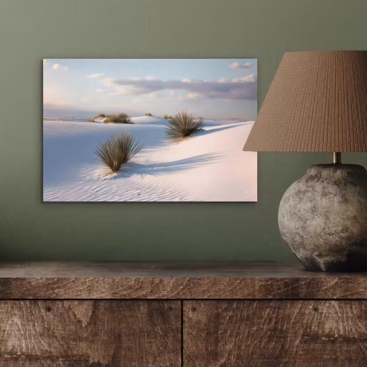 Duinen - Gras - Wolken - Beige aluminium wit klein -sfeer2