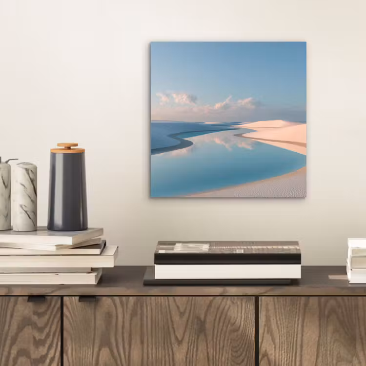 Duinen - Waterplas - Oneindige rust aluminium wit klein -sfeer1