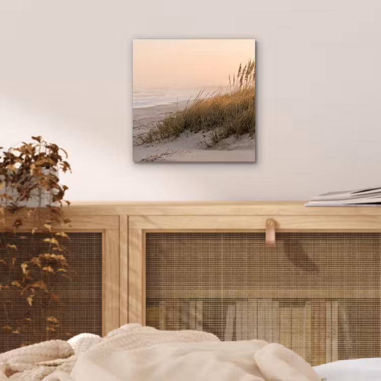 Duinlandschap - Zonsondergang - Strand aluminium wit klein -sfeer3