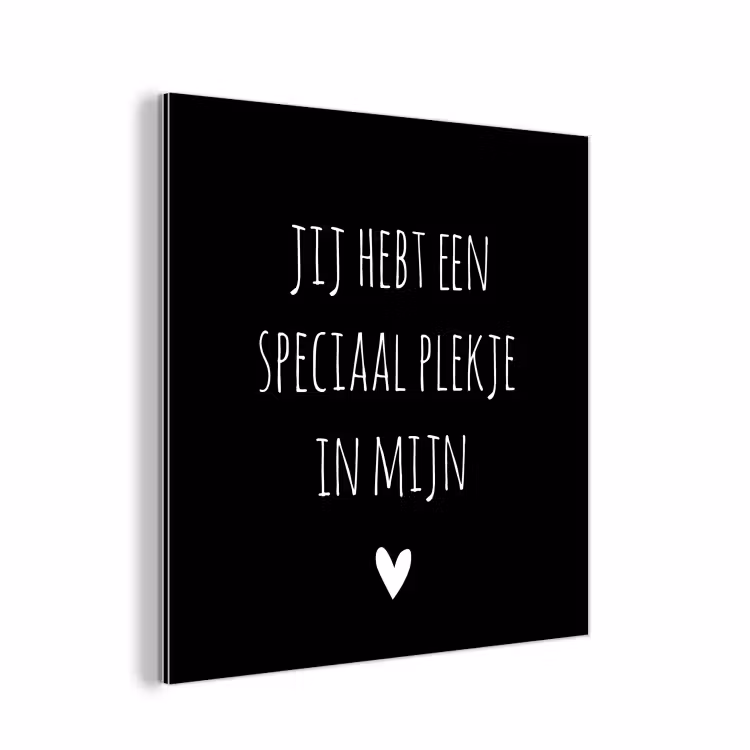 Een speciaal plekje in mijn hart - Quotes - Spreuken aluminium wit klein -3d