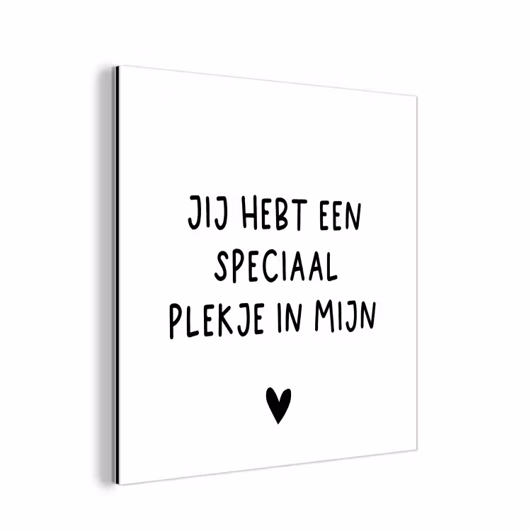 Een speciaal plekje in mijn hart - Spreuken - Quotes aluminium wit klein -3d
