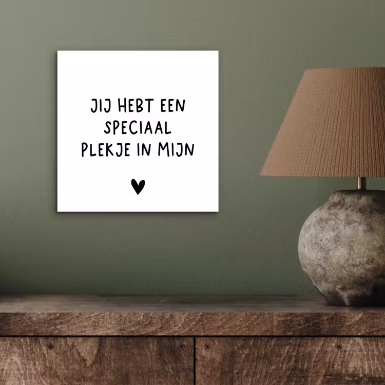 Een speciaal plekje in mijn hart - Spreuken - Quotes aluminium wit klein -sfeer2