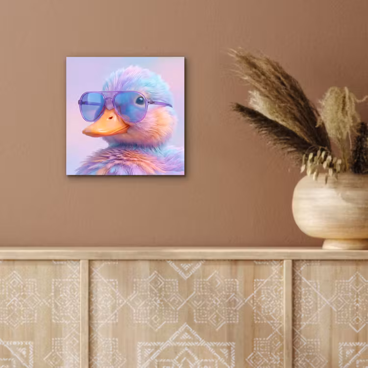 Eend - bril - Pastel aluminium wit klein -sfeer4