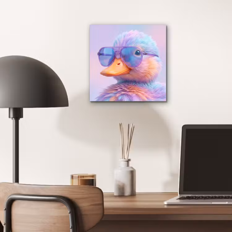 Eend - bril - Pastel aluminium wit klein -sfeer5