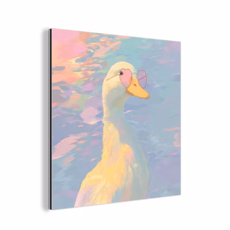 Eend - Zonnebril - Water aluminium wit klein -3d