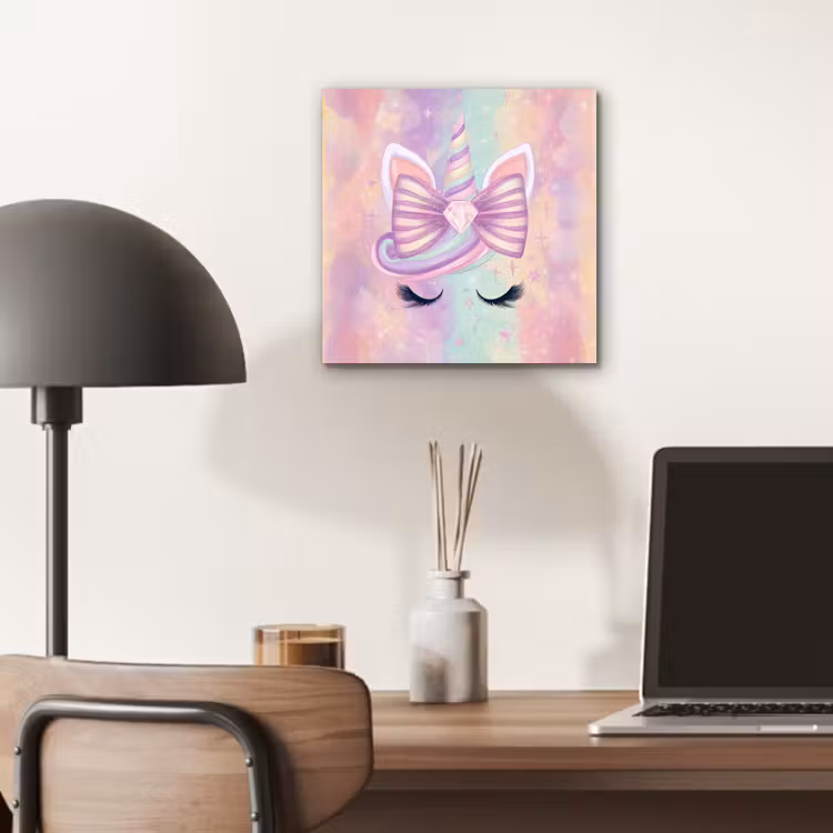 Eenhoorn - Glitters - Regenboog - Pastel aluminium wit klein -sfeer5