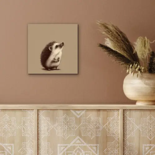 Egel - Snuitje - Bruin - Stekels aluminium wit klein -sfeer4