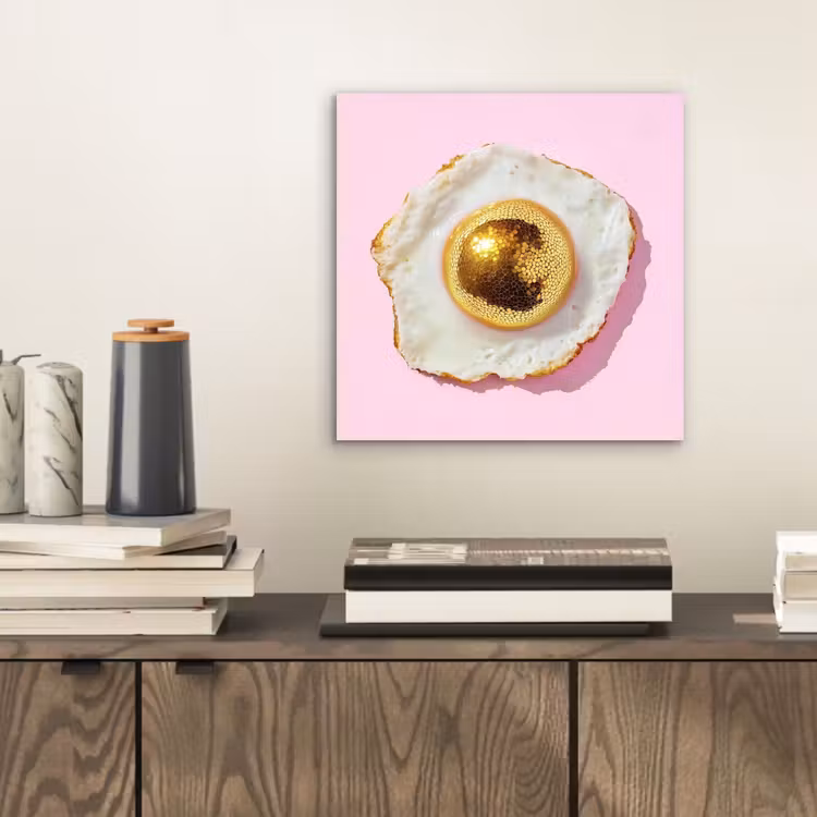 Ei - Disco - Ontbijt - Glitter aluminium wit klein -sfeer1