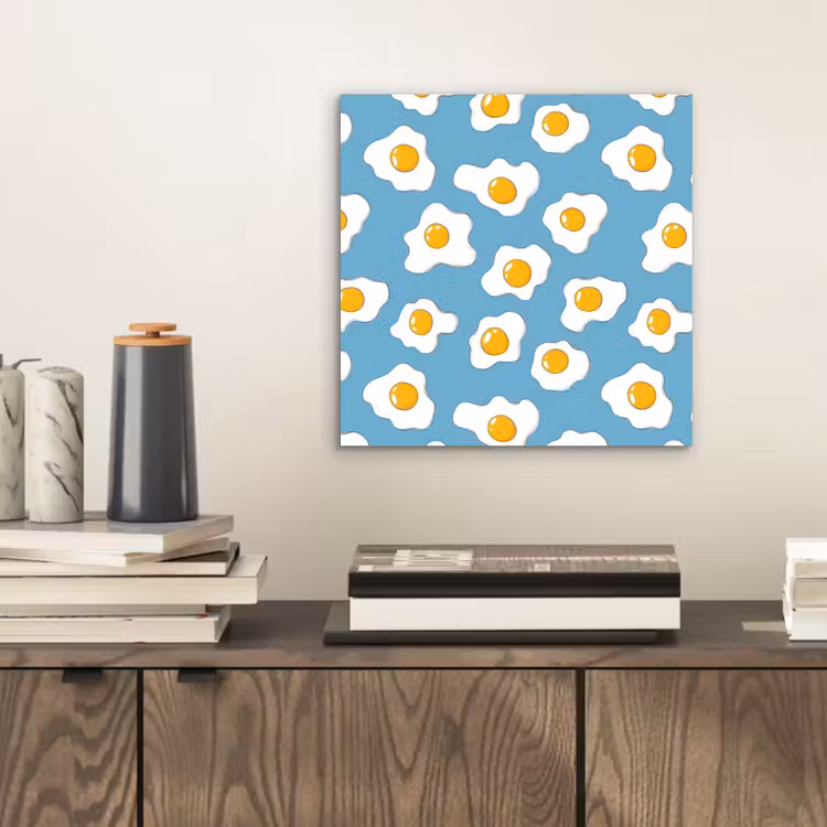 Eieren - Dooiers - Blauw aluminium wit klein 46 -sfeer1