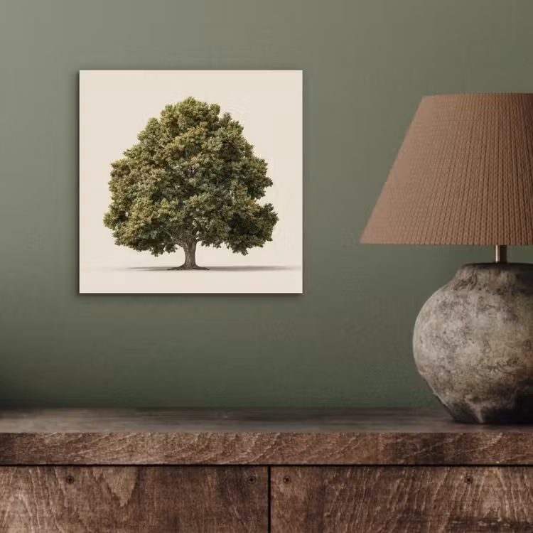 Eikenboom - Groen - Lichte achtergrond aluminium wit klein -sfeer2
