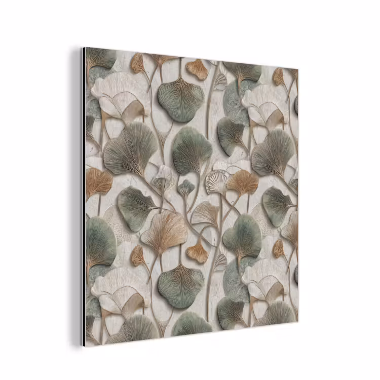 Elegant - Bladeren - Groen aluminium wit klein 46 -3d