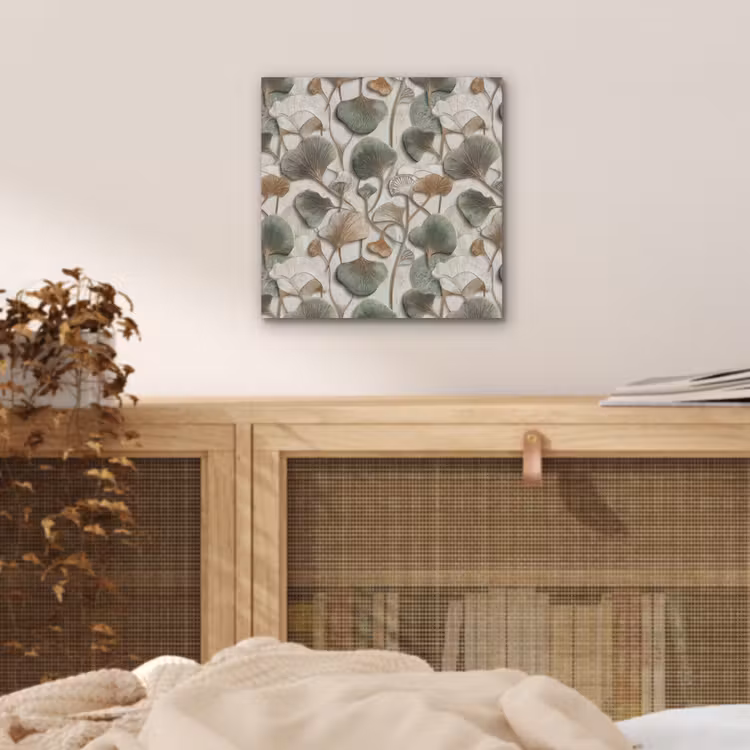 Elegant - Bladeren - Groen aluminium wit klein 46 -sfeer3