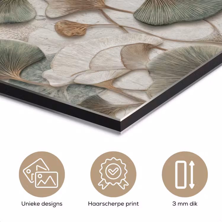Elegant - Bladeren - Groen aluminium wit klein 46 -closeup_NL