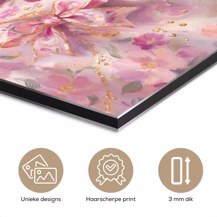Eten - Bloemen - Stilleven - Roze - Goud aluminium wit klein -closeup_NL