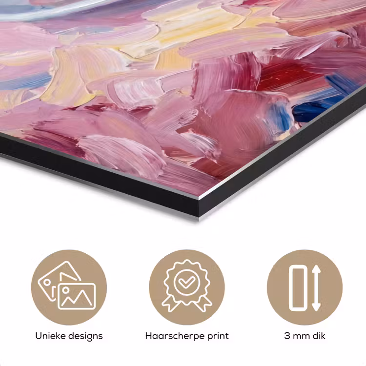 Eten - Cheesecake - Bessen - Abstract - Roze aluminium wit klein -closeup_NL