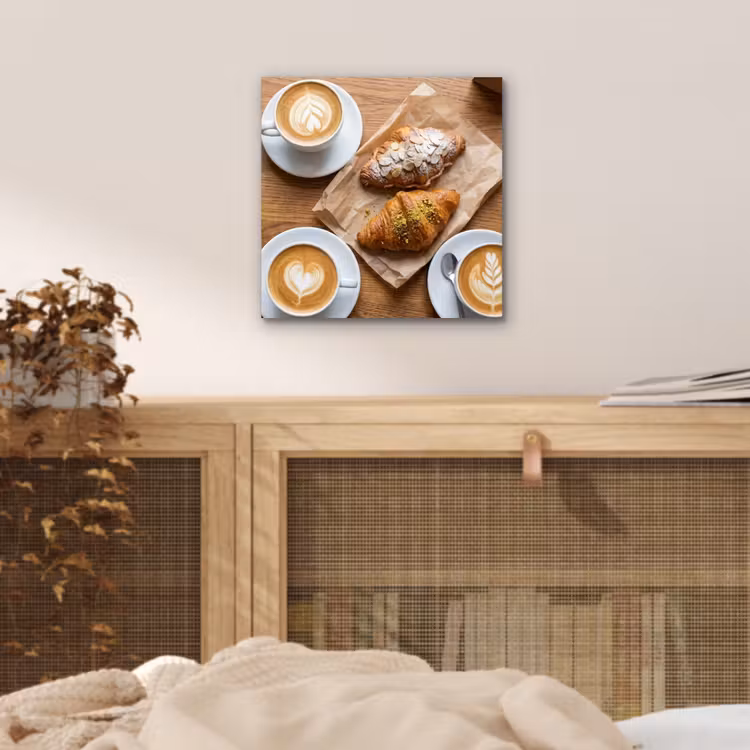 Eten - Croissant - Koffie - Ontbijt - Modern aluminium wit klein -sfeer3